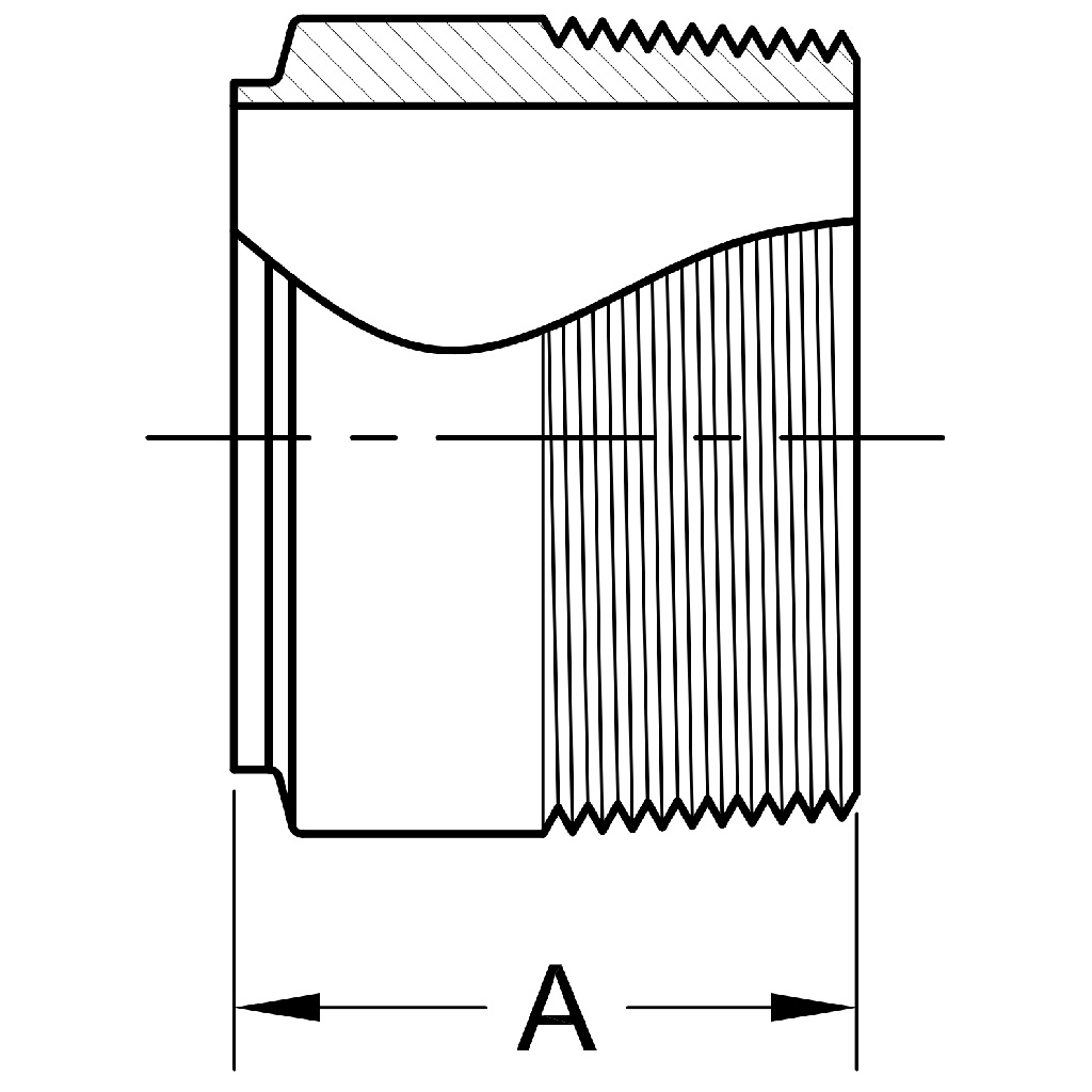 19WB - Butt-Weld X Male NPT Adapter - Machine Finish