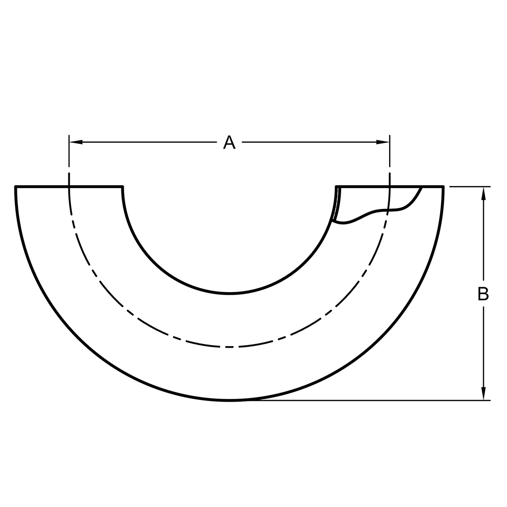 2WU - Butt-Weld 180° U-Bend - Polished