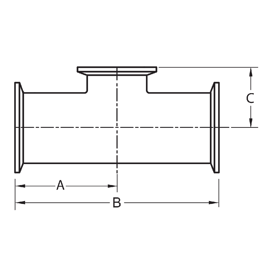 7MPS - Tri-Clamp Short Outlet Tee