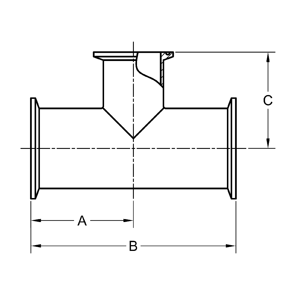 7RMP - Tri-Clamp Reducing Tee