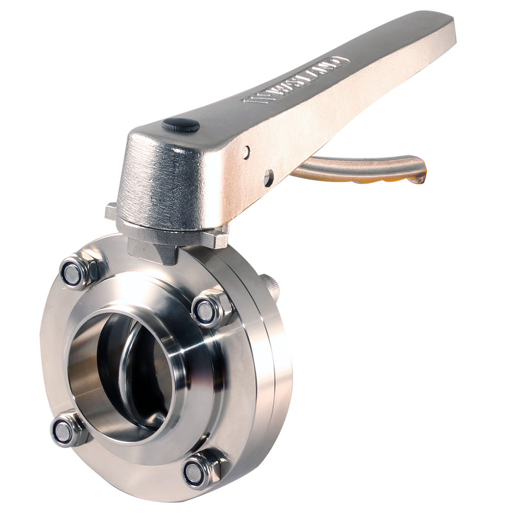 Butt-Weld Butterfly Valve - Stainless Trigger Handle