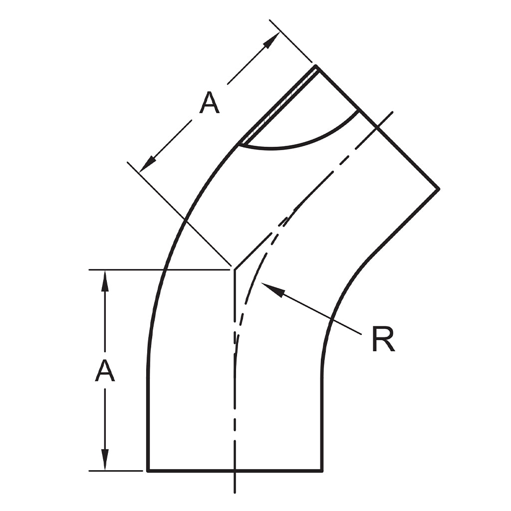 L2S - Butt-Weld Long 90° Elbow - Polished