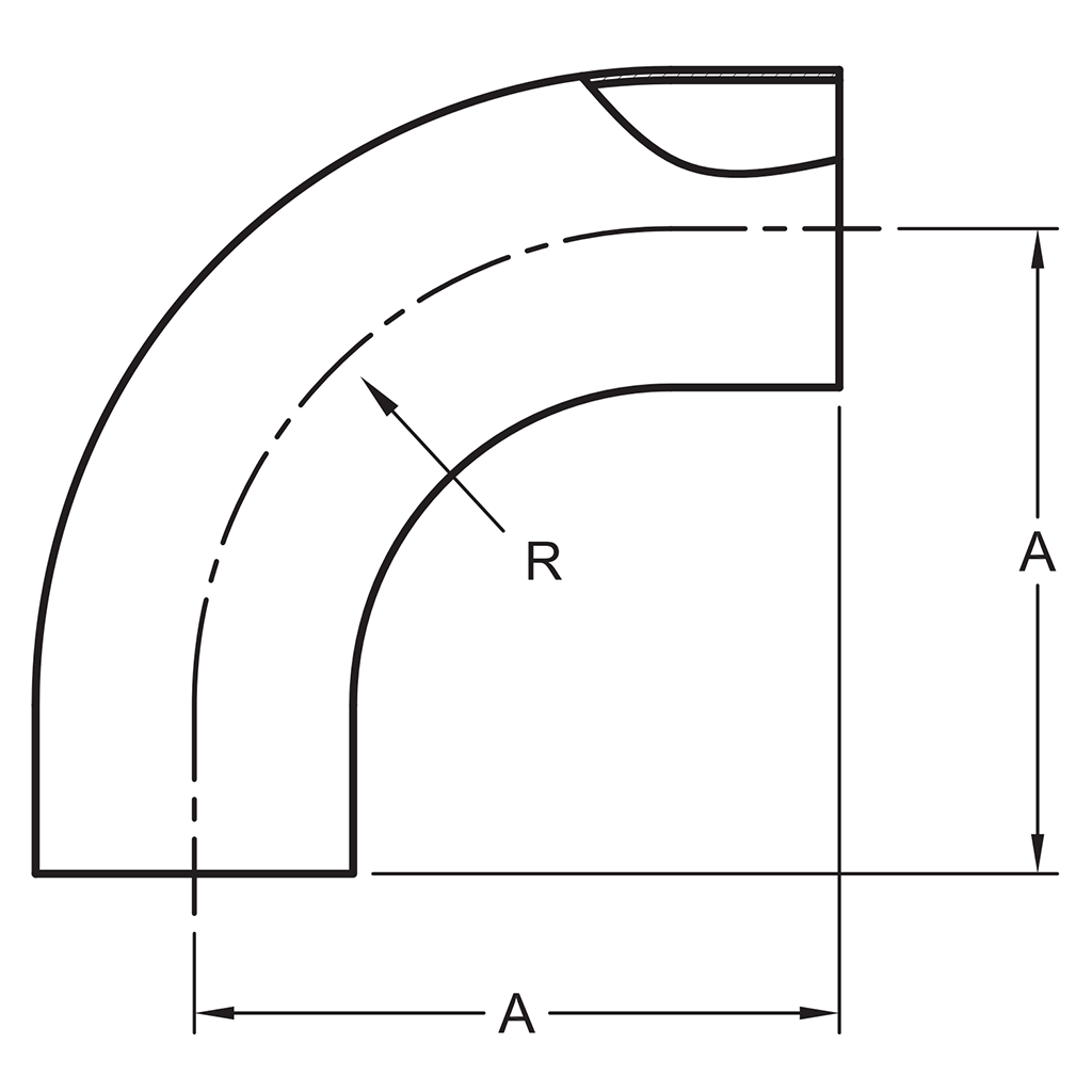 L2S - Butt-Weld Long 90° Elbow - Polished