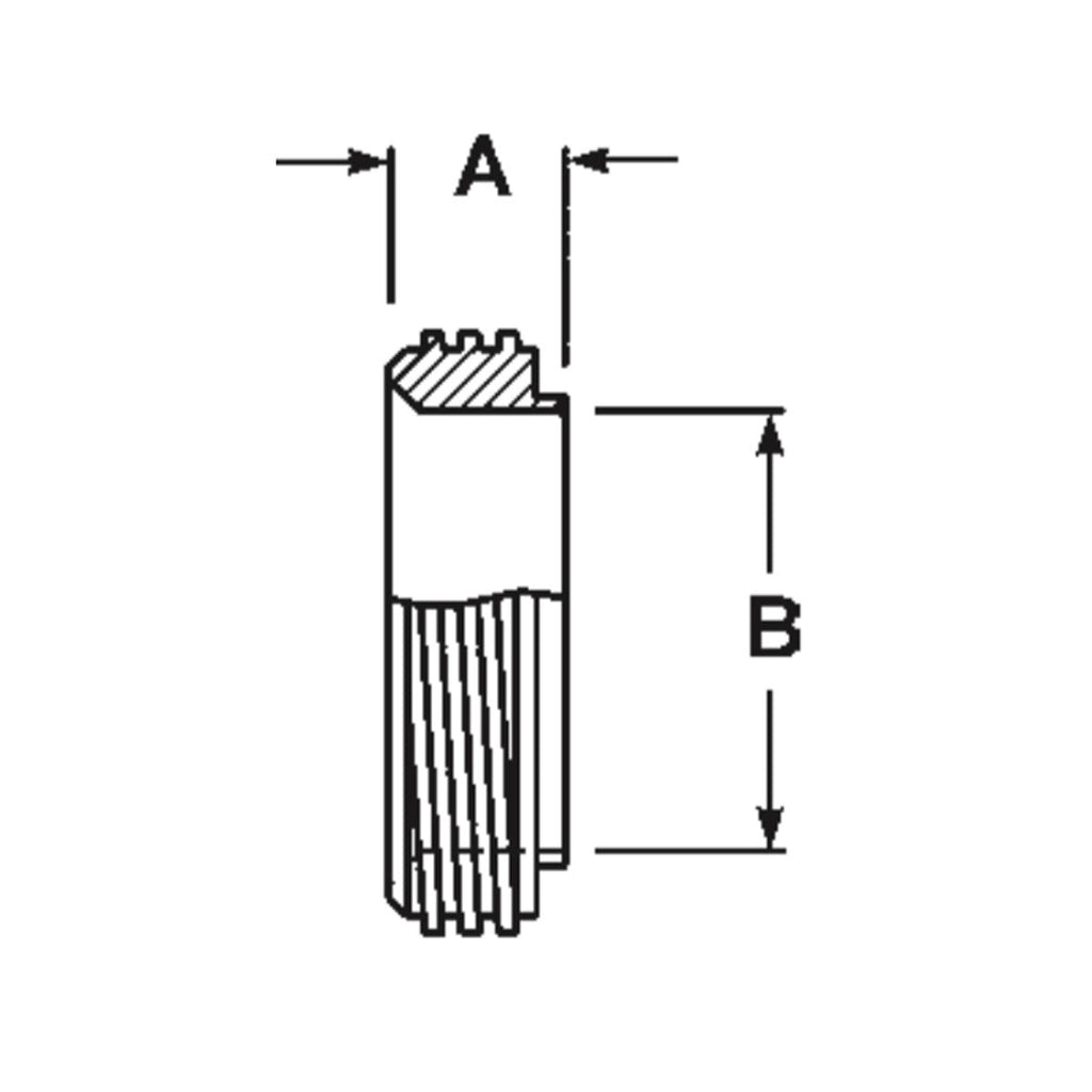 15TRF - Short Threaded Bevel Ferrule