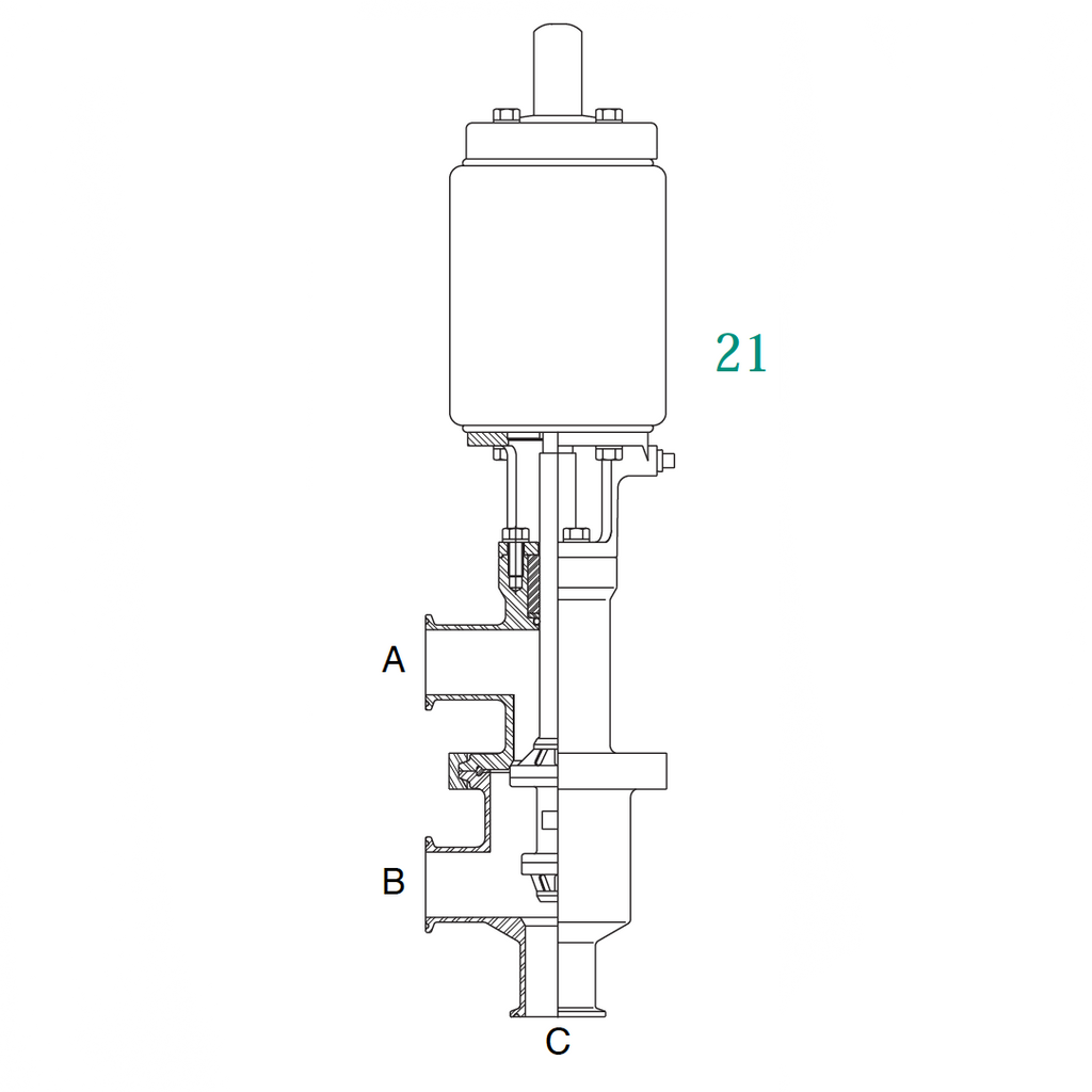 361 Series Air Actuated Seat Valve