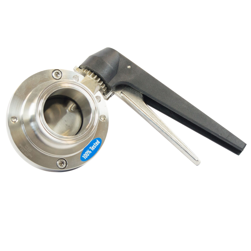 Tri-Clamp Butterfly Valve - Plastic Trigger Handle